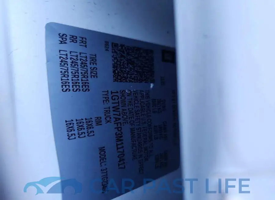 1GTW7AFP3M1170417# 13