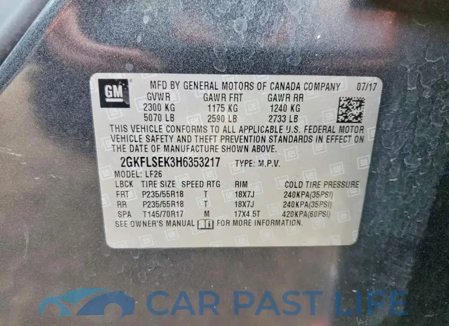 2GKFLSEK3H6353217# 14