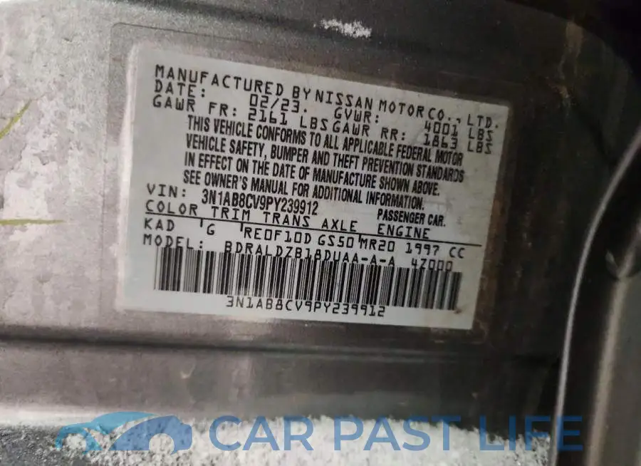 3N1AB8CV9PY239912# 13