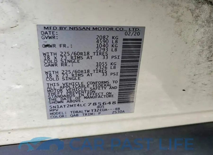 5N1AT2MT4LC785648# 12
