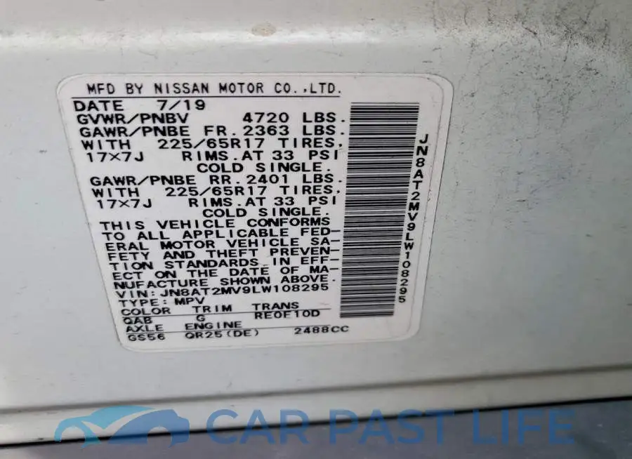 JN8AT2MV9LW108295# 12
