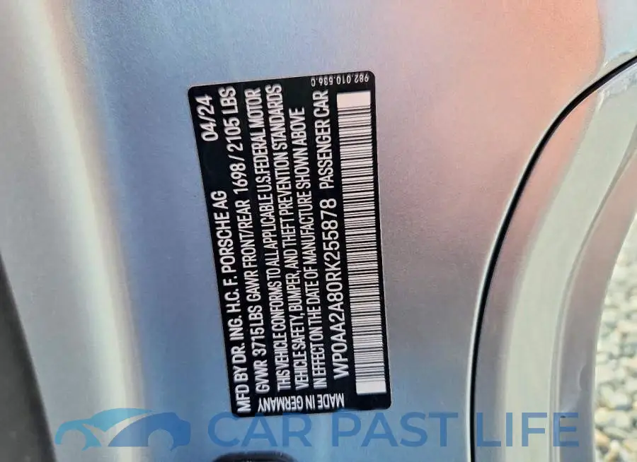 WP0AA2A80RK255878# 12