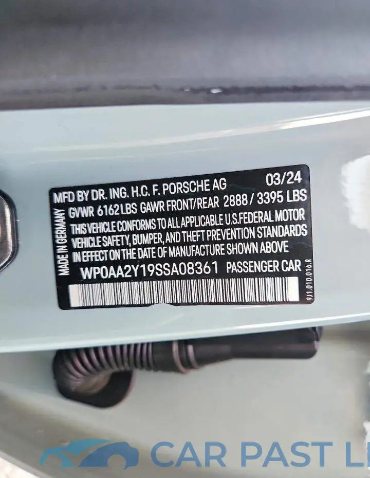WP0AA2Y19SSA08361# 13
