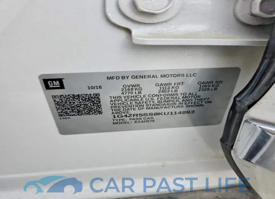 1G4ZR5SS8KU114893# 12