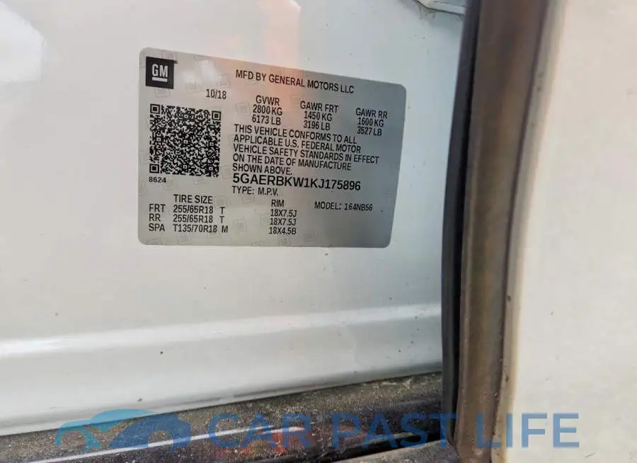 5GAERBKW1KJ175896# 13