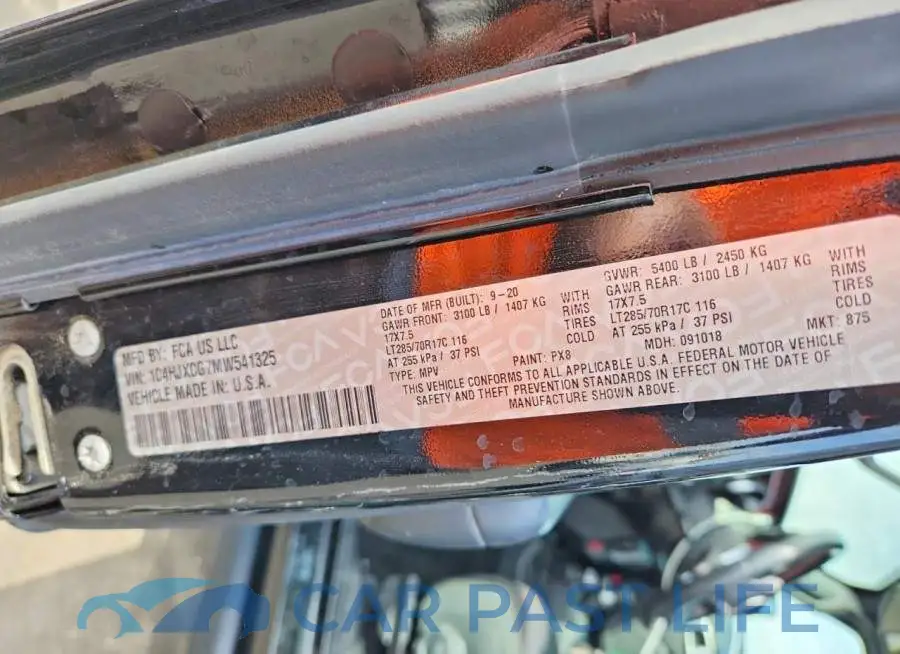 1C4HJXCG7MW541325# 13