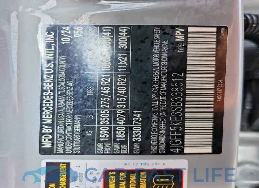 4JGFF5KE3SB338512# 13