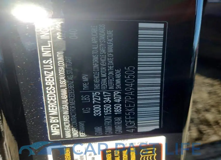 4JGFF5KE7PA940505# 13