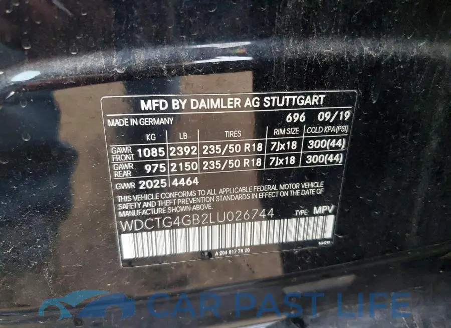 WDCTG4GB2LU026744# 12