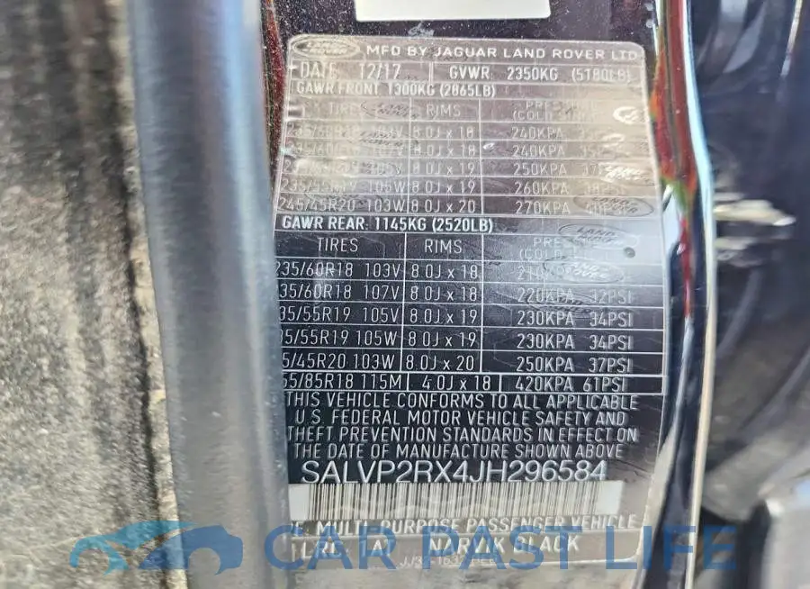SALVP2RX4JH296584# 13