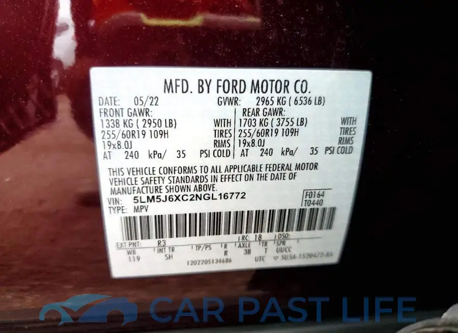 5LM5J6XC2NGL16772# 13