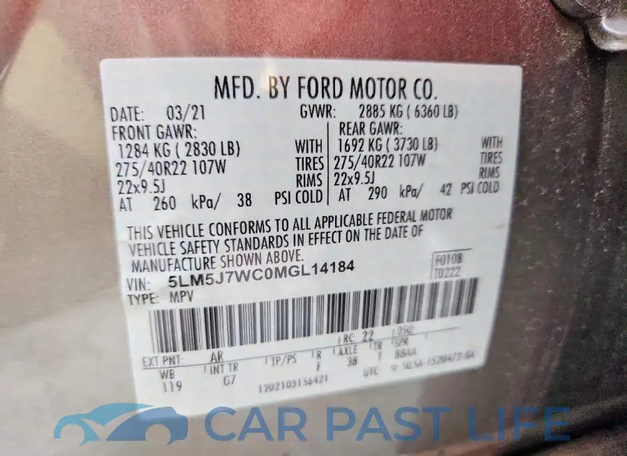 5LM5J7WC0MGL14184# 14