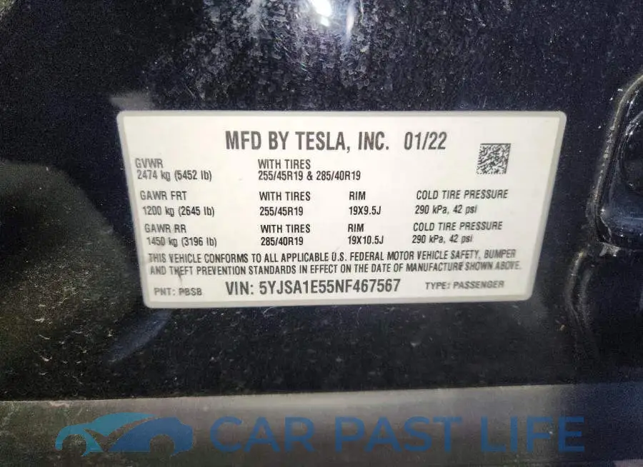 5YJSA1E55NF467567# 13