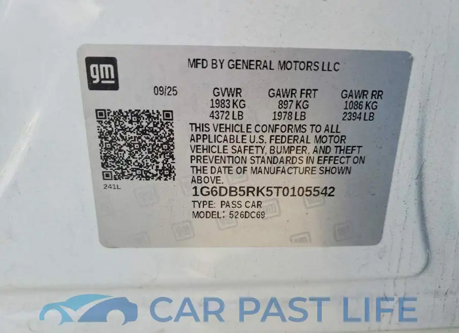 1G6DB5RK5T0105542# 12