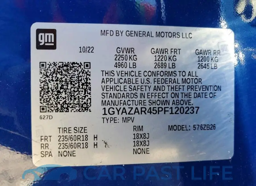 1GYAZAR45PF120237# 14