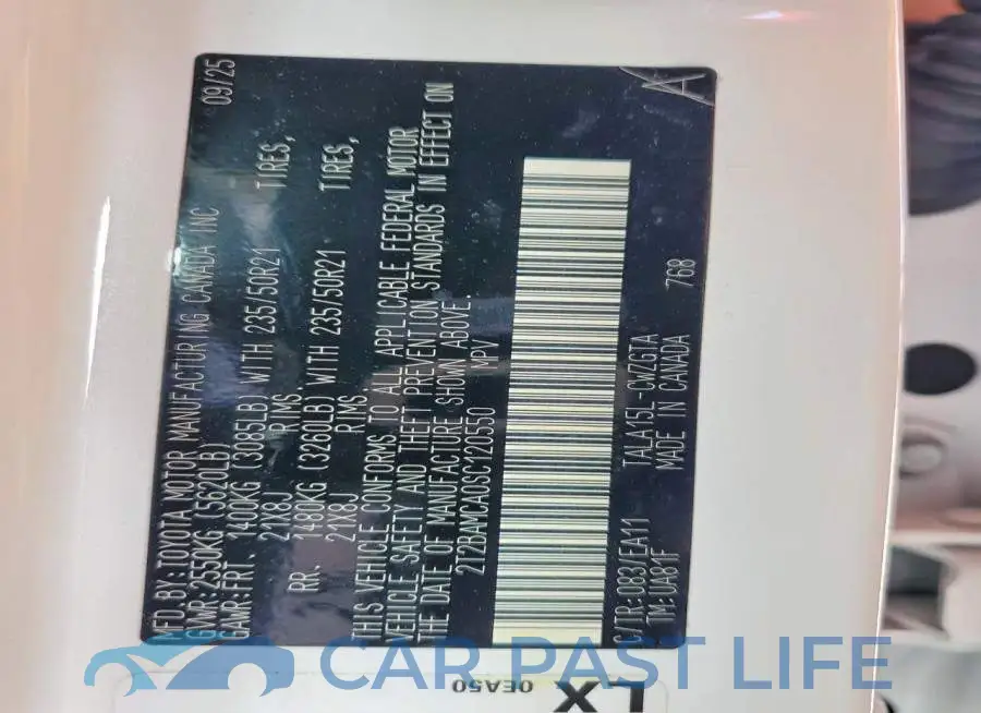 2T2BAMCA0SC120550# 13
