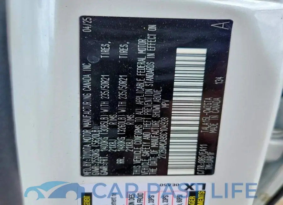 2T2BAMCA9SC104928# 13