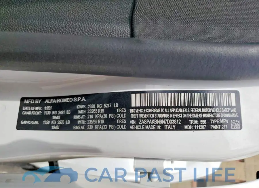 ZASPAKBN6N7D33812# 13
