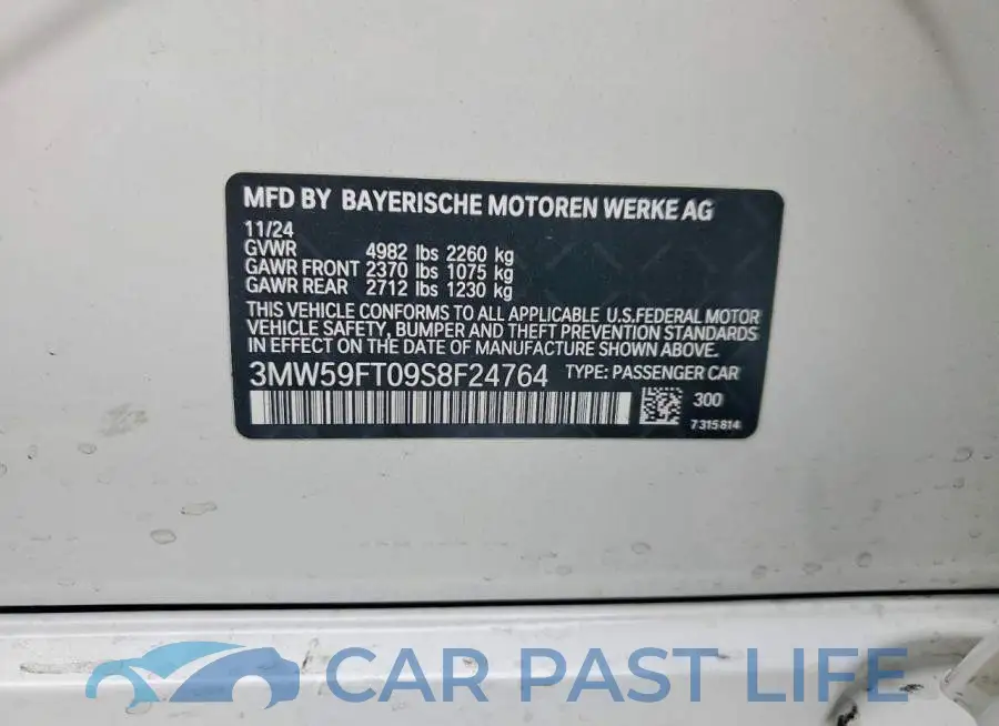 3MW59FT09S8F24764# 12