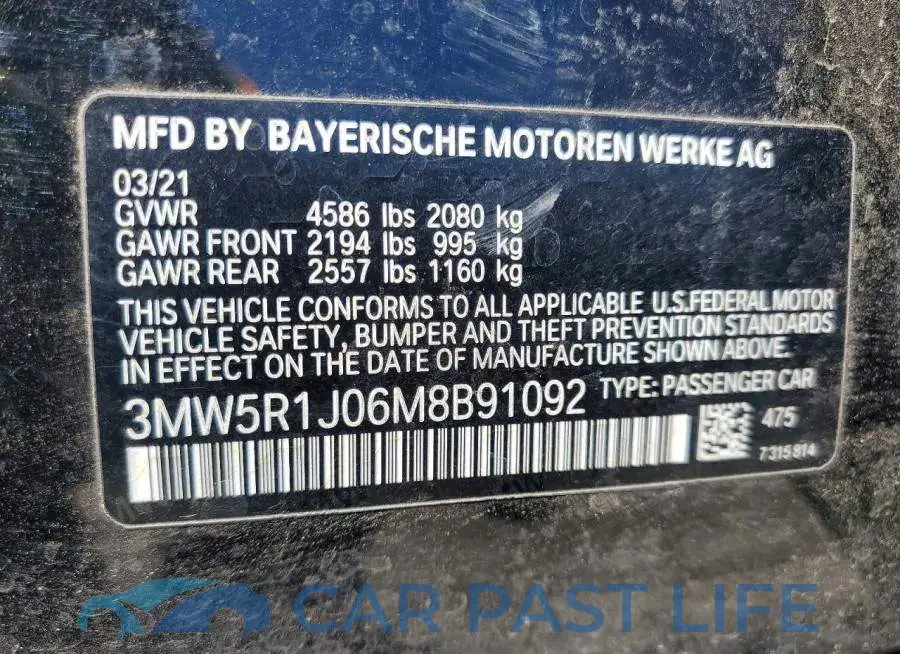 3MW5R1J06M8B91092# 12