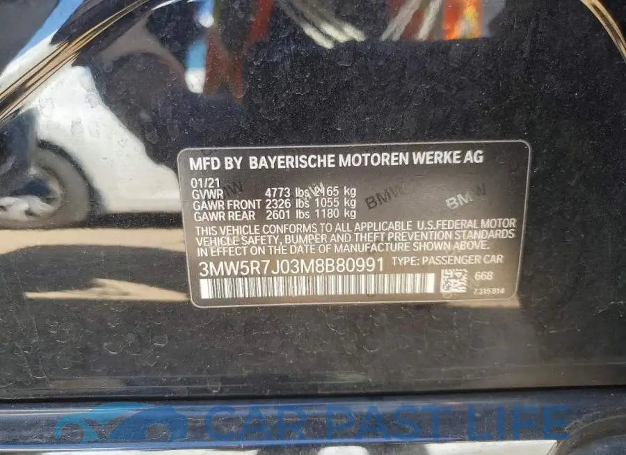 3MW5R7J03M8B80991# 12