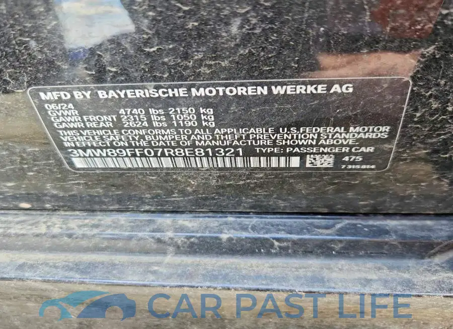 3MW89FF07R8E81321# 12