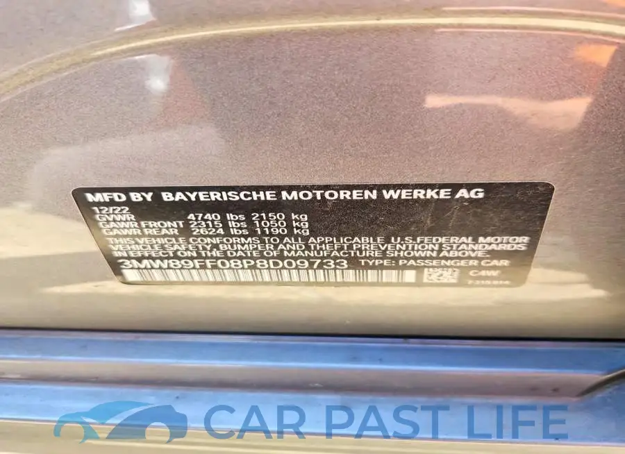 3MW89FF08P8D09733# 12