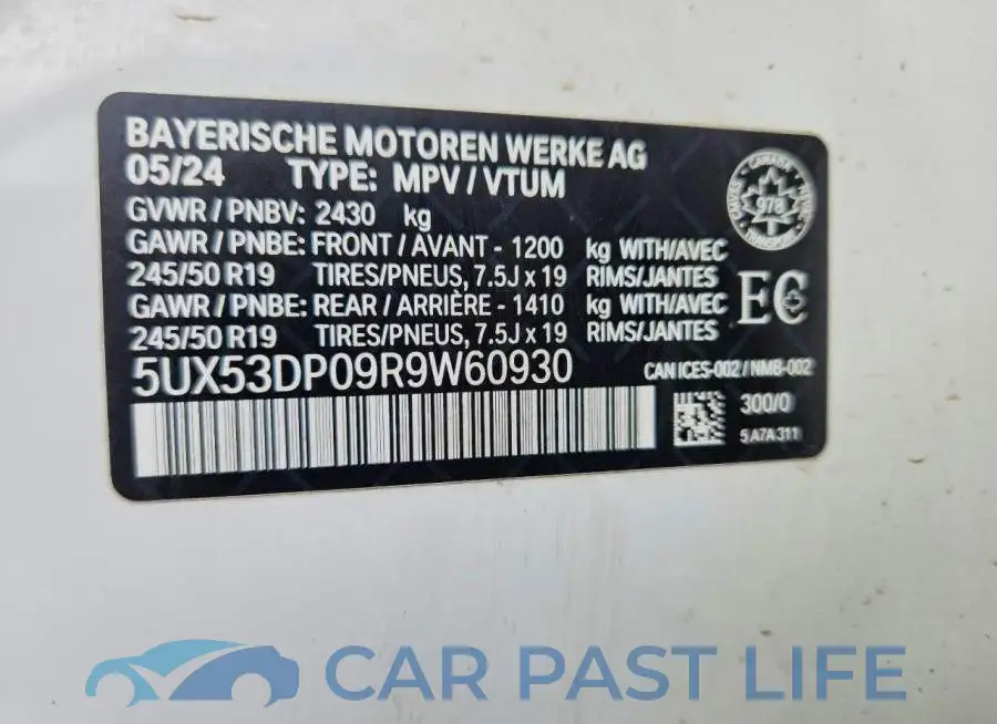 5UX53DP09R9W60930# 13