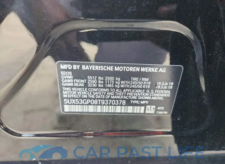5UX53GP08T9370378# 13