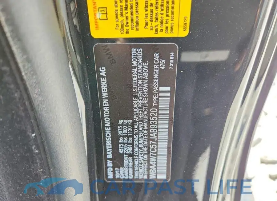 WBA4W7C57JAB93520# 12