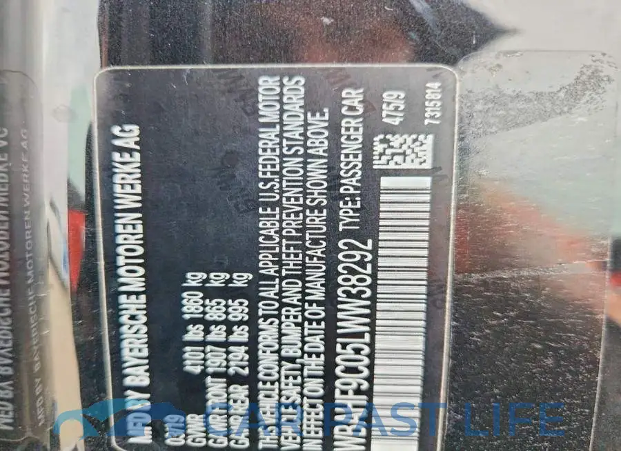 WBAHF9C05LWW38292# 13