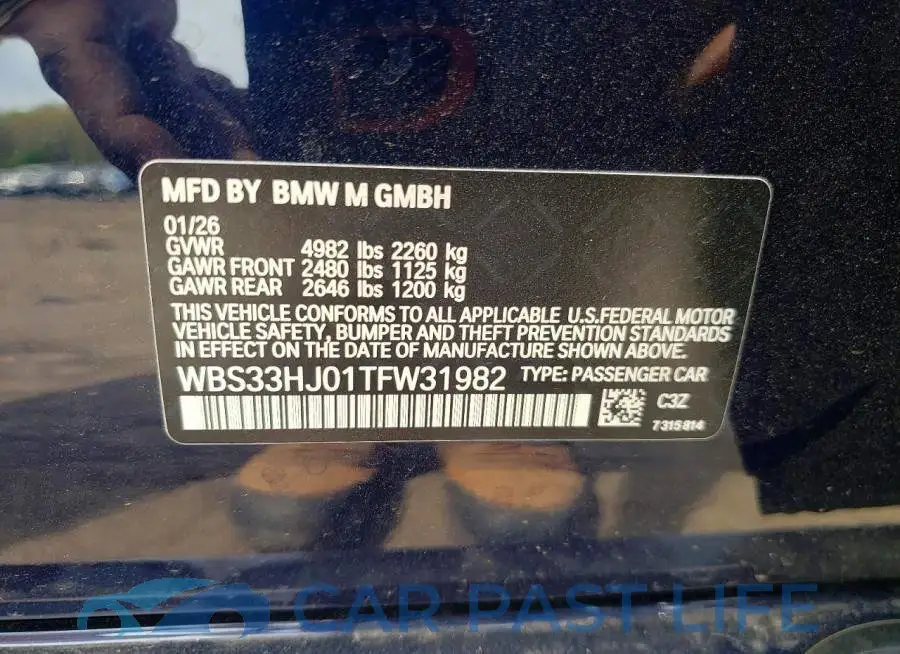 WBS33HJ01TFW31982# 12