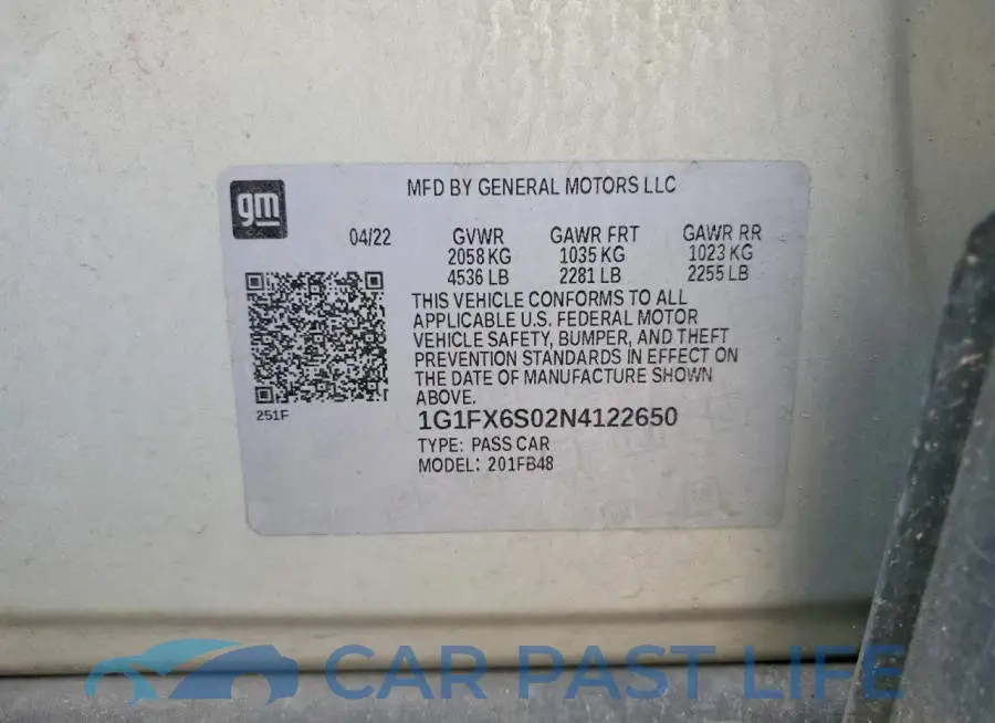 1G1FX6S02N4122650# 14