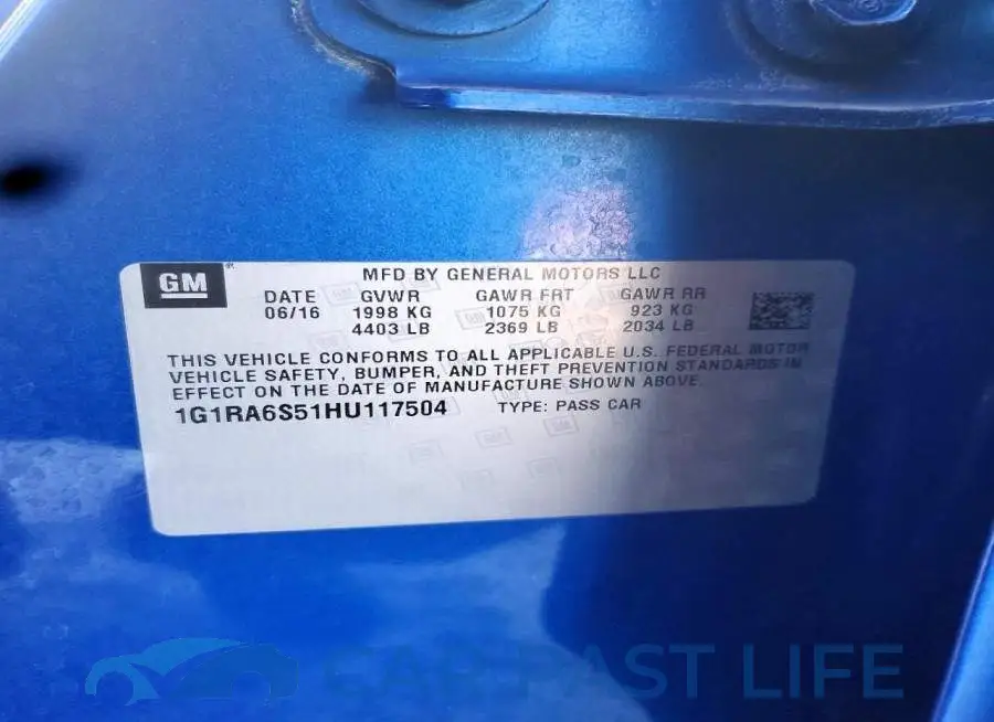 1G1RA6S51HU117504# 12