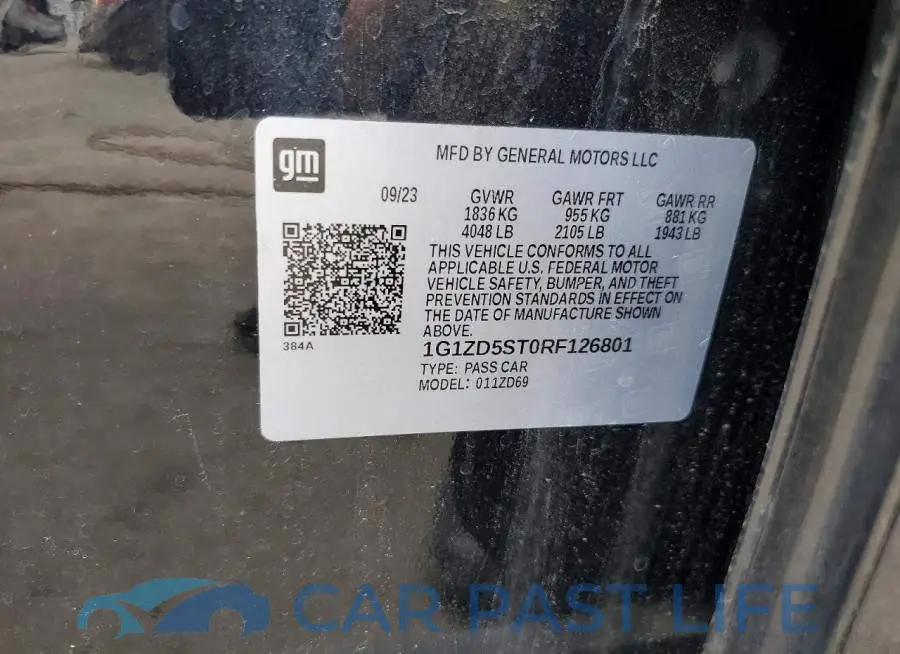 1G1ZD5ST0RF126801# 12