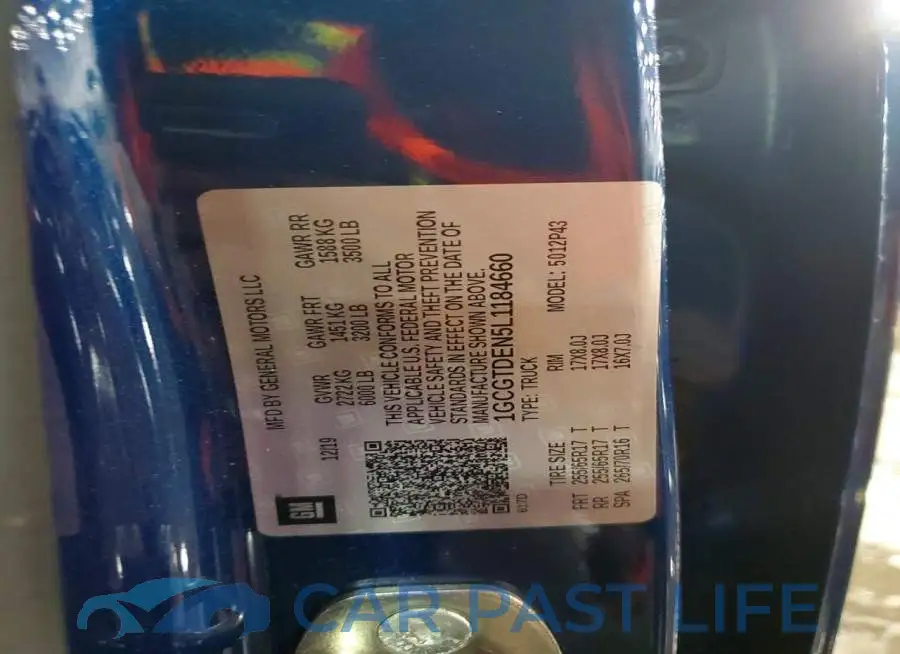 1GCGTDEN5L1184660# 12