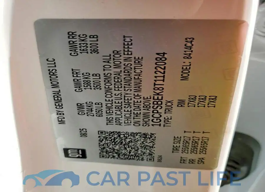 1GCPSBEK8T1122084# 13