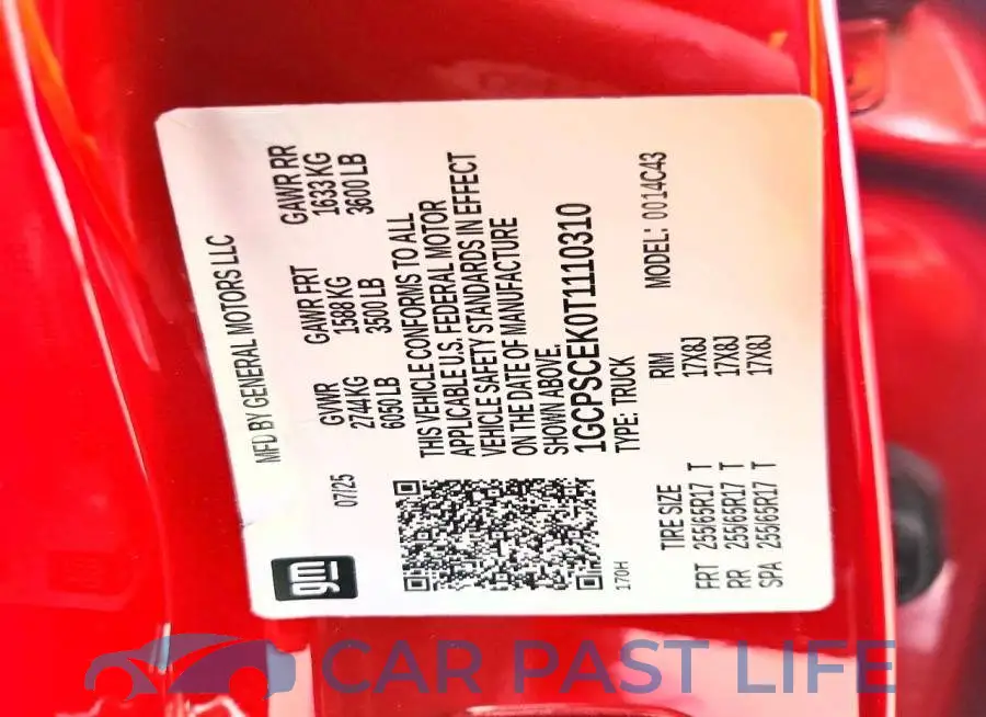 1GCPSCEK0T1110310# 12