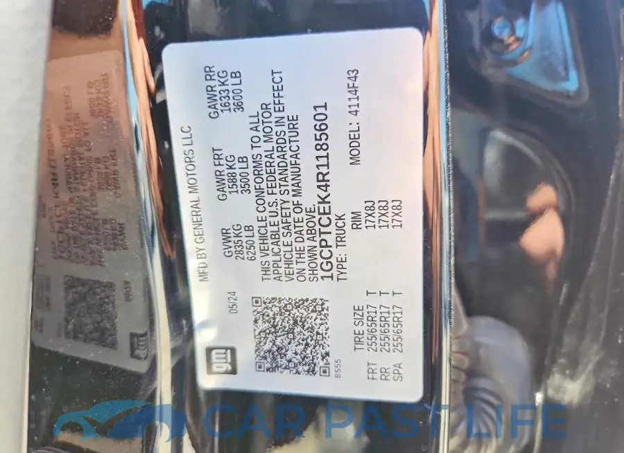 1GCPTCEK4R1185601# 12