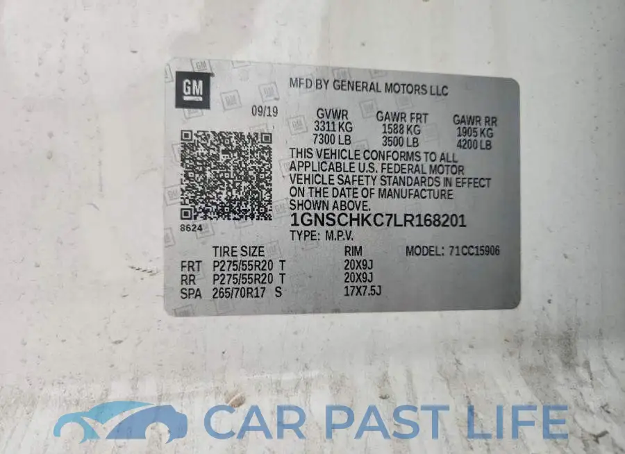 1GNSCHKC7LR168201# 13