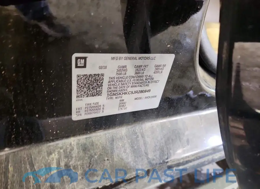 1GNSKHKC5JR280849# 13