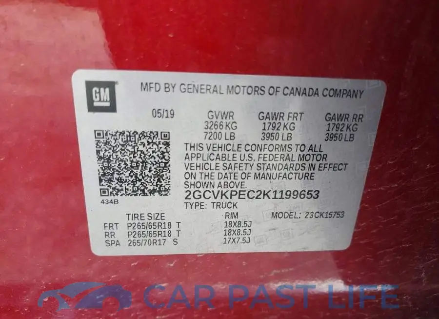 2GCVKPEC2K1199653# 12