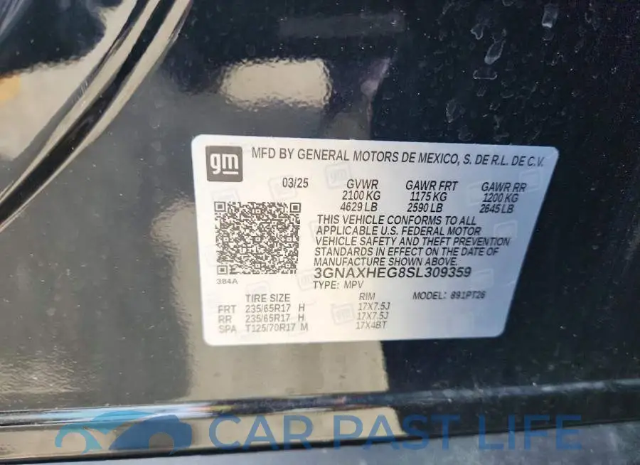 3GNAXHEG8SL309359# 14