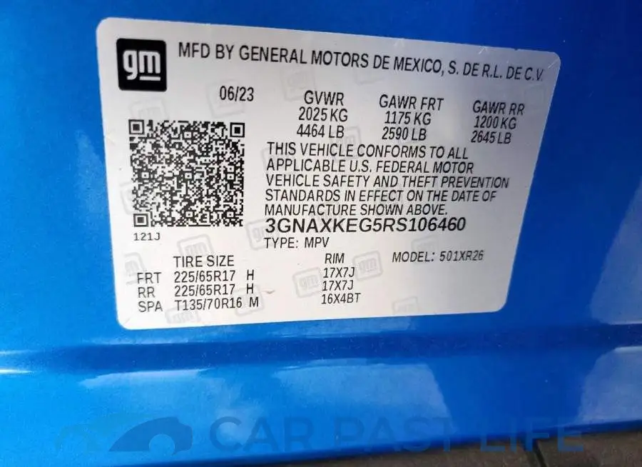 3GNAXKEG5RS106460# 13