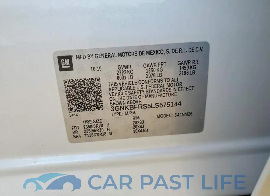 3GNKBFRS5LS575144# 13