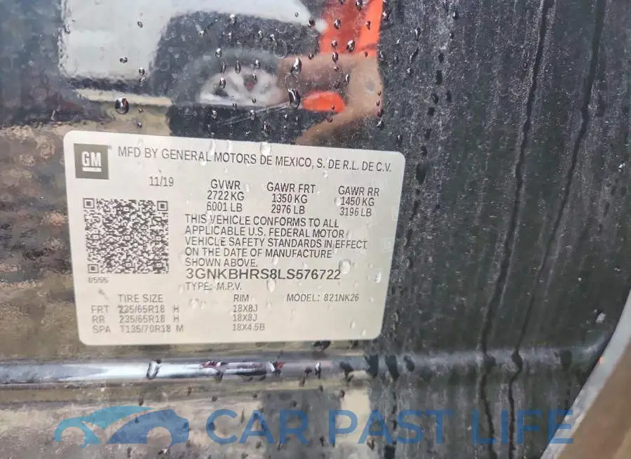 3GNKBHRS8LS576722# 12