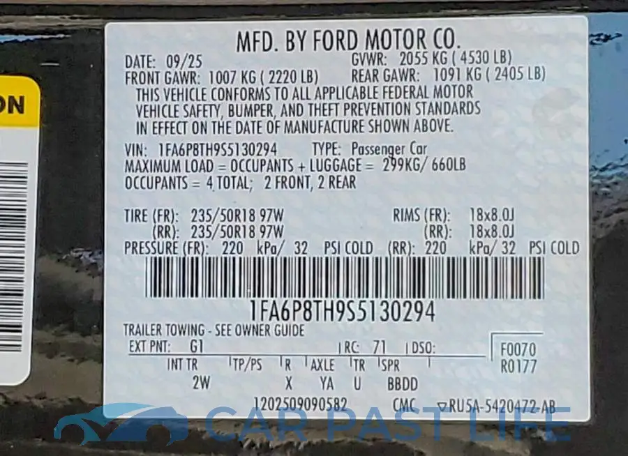 1FA6P8TH9S5130294# 13