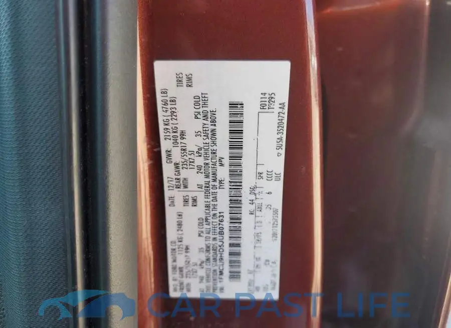1FMCU9HD5JUB07631# 13