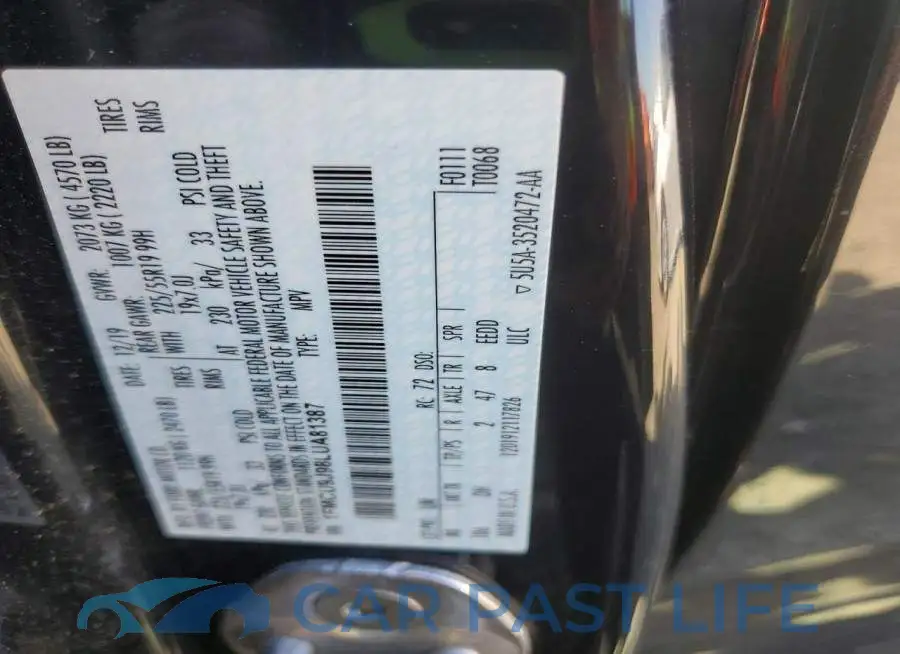 1FMCU9J98LUA81387# 14