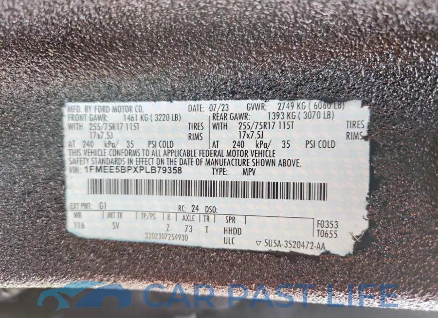 1FMEE5BPXPLB79358# 13